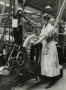 British women rubber workers in Lancashire forming the foundation for the tread