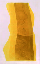 Abstrato Amarelo Autor: MarÃ­lia Rodrigues Ano: 1972 TÃ©cnica: Calcografia. Ãgua-tinta e Ãgua-forte DimensÃ£o: 77cm x 46cm