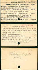 Florence T. Milburn's Nurse Corps Index Cards