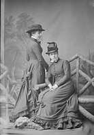 Misses Alice (The White Rose of Sydney) & Margaret Halloran of Burwood, NSW, ca. 1877 / Â¼ plate glass negative by Freeman & Co.