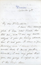 [Letter, Charles R. Darwin to John Burdon-Sanderson, September 14, 1873 page 1]