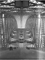 Some of the first vehicles across the [Sydney Harbour] Bridge, 20 March 1932 / photographer Sam Hood