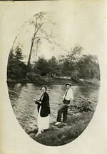 Fishing in the Maitland River, about 1912