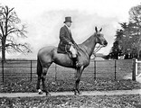 Mr. Frank Green, Treasurers House, York, on horse.