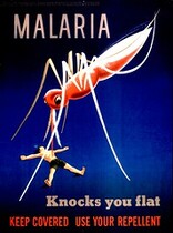 Malaria knocks you flat, keep covered, use your repellent