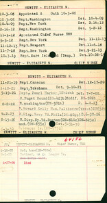 Elizabeth M. Hewitt's Nurse Corps Index Card