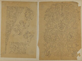 Johann Friedl's sketchbook: ornate floral and putti sketches