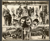 Composite of eleven photographs, Montreal Daily Star, p.8-9, 17 October 1914
