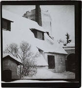 Akseli Gallen-Kallelas atelier TarvaspÃ¤Ã¤ with its tower; entrance at right.