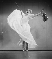 Studio photo of dancer with violin, 31 March 1939