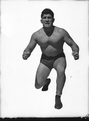 Jack Gacek, wrestler, 1938 / photographer: Sam Hood