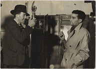 Ted Hood photographing journalist Leo Basser, 1937