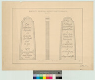 Hietaniemen hautausmaa, hautamuistomerkki, mittauspiirustus, 1911