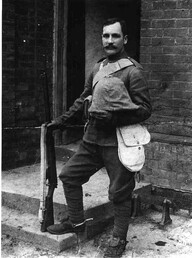 Soldier with rifle & helmet circa 1900 (archive ref DDX1319-1-240)