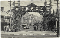 Peace celebrations, Liverpool St., Hobart, Baily, Photo