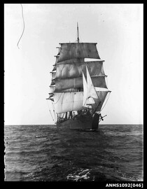 Barque RONA (POLLY WOODSIDE) underway with sails set
