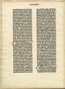 Gutenberg Bible leaf (verso)