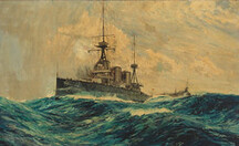 HMAS Australia painted by Charles Edward Dixon, 1913