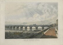 The BL Kingâ€™s Topographical Collection: "VIEW OF WATERLOO BRIDGE, From the East end of Somerset House Terrace. "