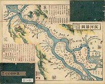 Map of the area along the Yodo river
