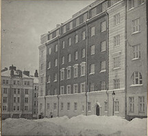 Architecture history collection: wintry Helsinki street