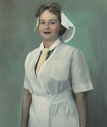 Nurse wearing uniform from Denmark