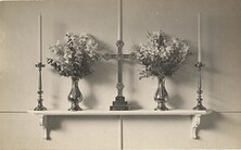 Mortuary chapel, Queen Alexandra's cross and vases, Princess Victoria's candlesticks
