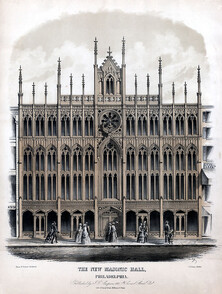 The New Masonic Hall, Philadelphia, ca. 1855.