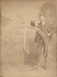 John T Sokell with Penny Farthing 1882 (archive ref DDX1375-1)