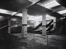 Wynyard Station - Escalators at Concourse level, York Street entrance. Sydney, NSW