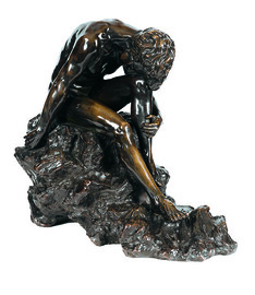 Pensador           Autor: Claire Jeanne Roberte Colinet Ano: 1890 TÃ©cnica: escultura em bronze DimensÃ£o: 28cm x 45cm