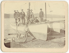 Boats on slip- with crew? c1890s