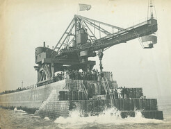 Dignitaries assembled on Roker Pier, 1895