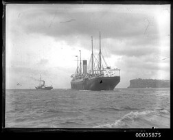SS CERAMIC leaving Sydney Harbour, 1920-1939