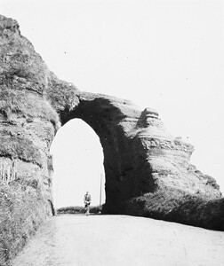 Red Bay Arch, with man on bicycle
