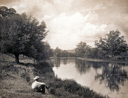 Robert S. Redfield, Boy Sitting at Water's Edge.