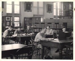Medical men use the library reading room