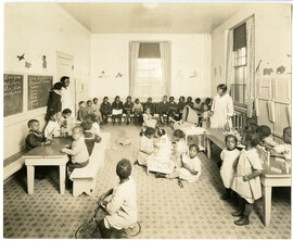 African American primary school classroom
