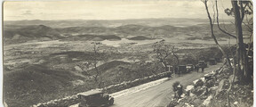 Mt Wellington view of Hobart from scenic lookout - c1930s