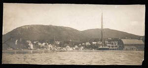 Mt Battie and shipyard 1902