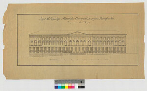 Helsingin yliopiston pÃ¤Ã¤rakennus, mittauspiirustus, 1870