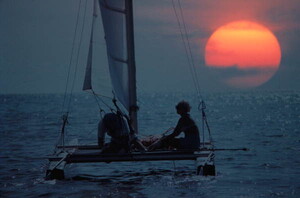 Catamaran at sunset: Key West
