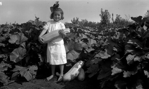 Helen McCalla with squash