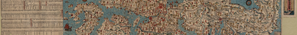 Detailed itinerary map of great Japan
