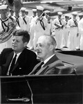 John F. Kennedy and British Prime Minister Harold McMillan at Key West Naval Air Station