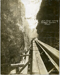 Botl [sic] flume running through Capilano Canyon