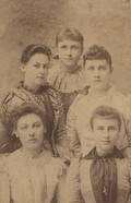 Portrait of five young women, date unknown