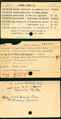 Sara Myer's Nurse Corps Index Cards