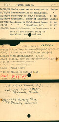 Sara Myer's Nurse Corps Index Cards