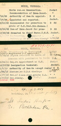 Victoria White's Nurse Corps Index Cards